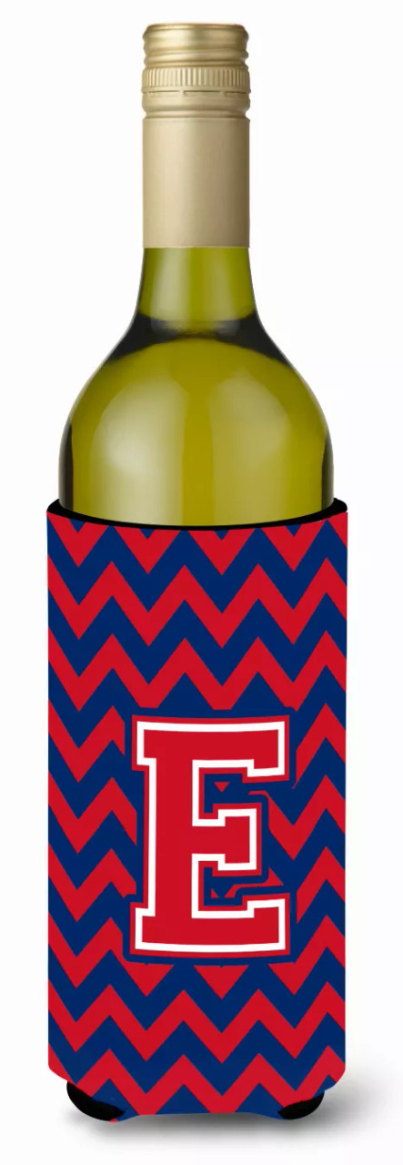 Monogram Letter Chevron Wine Bottle Hugger - CJ1054-ELITERK