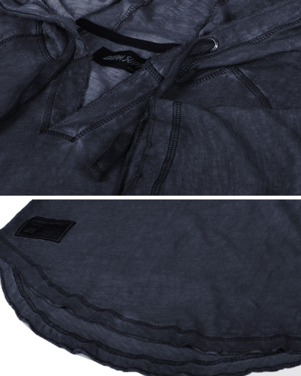 ZIMEGO Short Sleeve Vintage Garment Dyed Hooded Raglan Henley - ZG-DGSS23H-NAVYOUT-XL ZIMEGO Short Sleeve Vintage Garment Dyed Hooded Raglan Henley - ZG-DGSS23H-NAVYOUT-XL