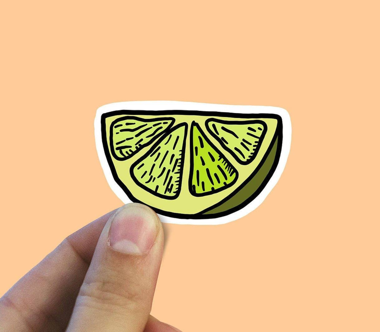 Lime Wedge Vinyl Sticker