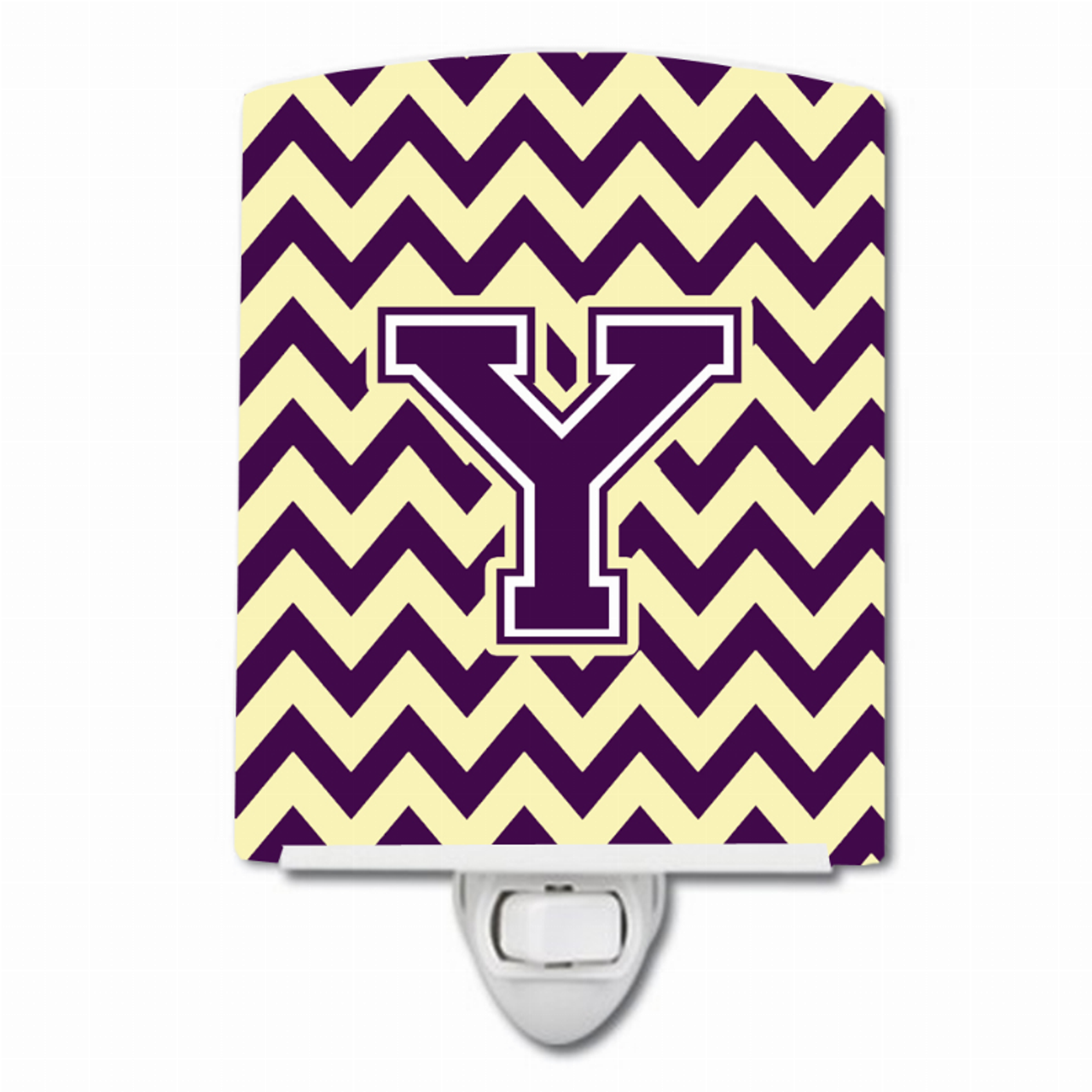 Letter Chevron Ceramic Night Light - CJ1058-YCNL