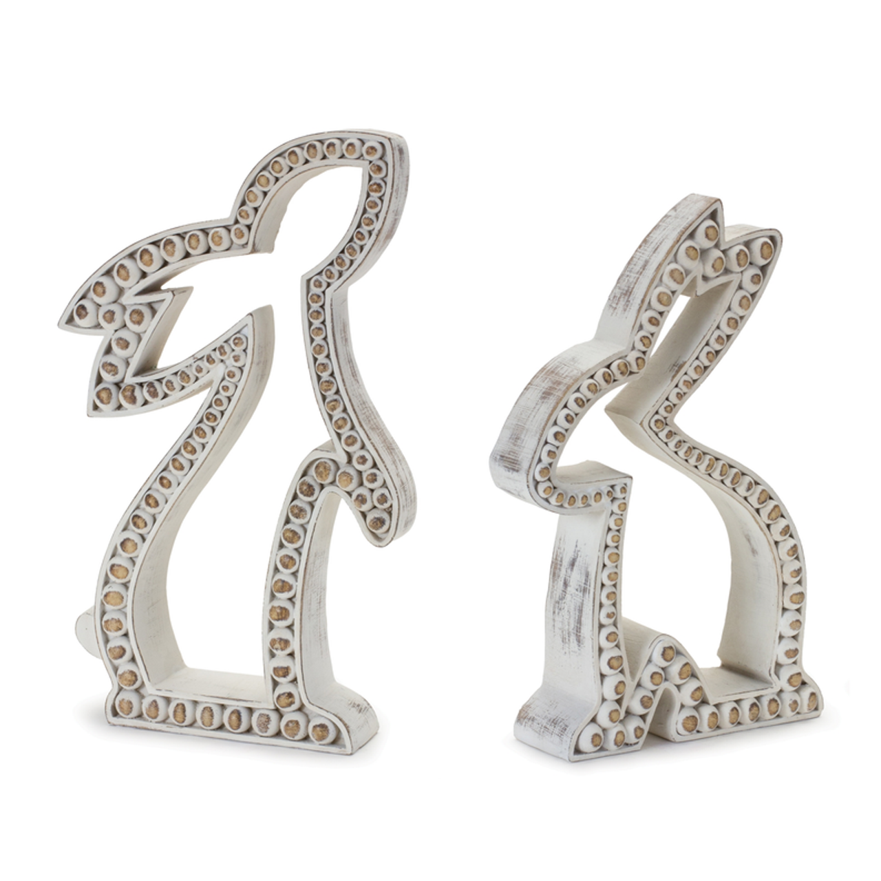 Beaded Rabbit Outline Decor