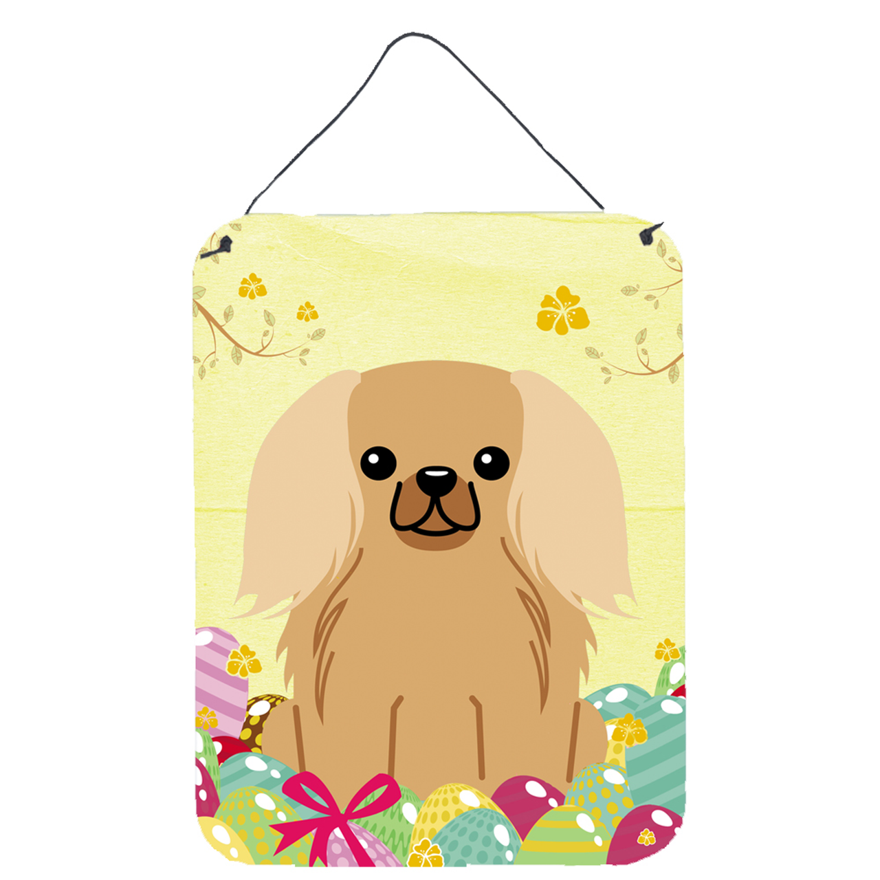 Easter Eggs Design with Dog Wall or Door Hanging Prints - S000213B001695P082445V000