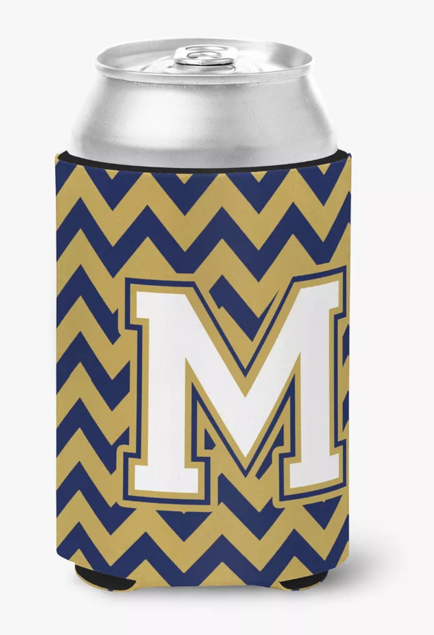 Monogram Letter Chevron Can or Bottle Hugger - CJ1057-MCC