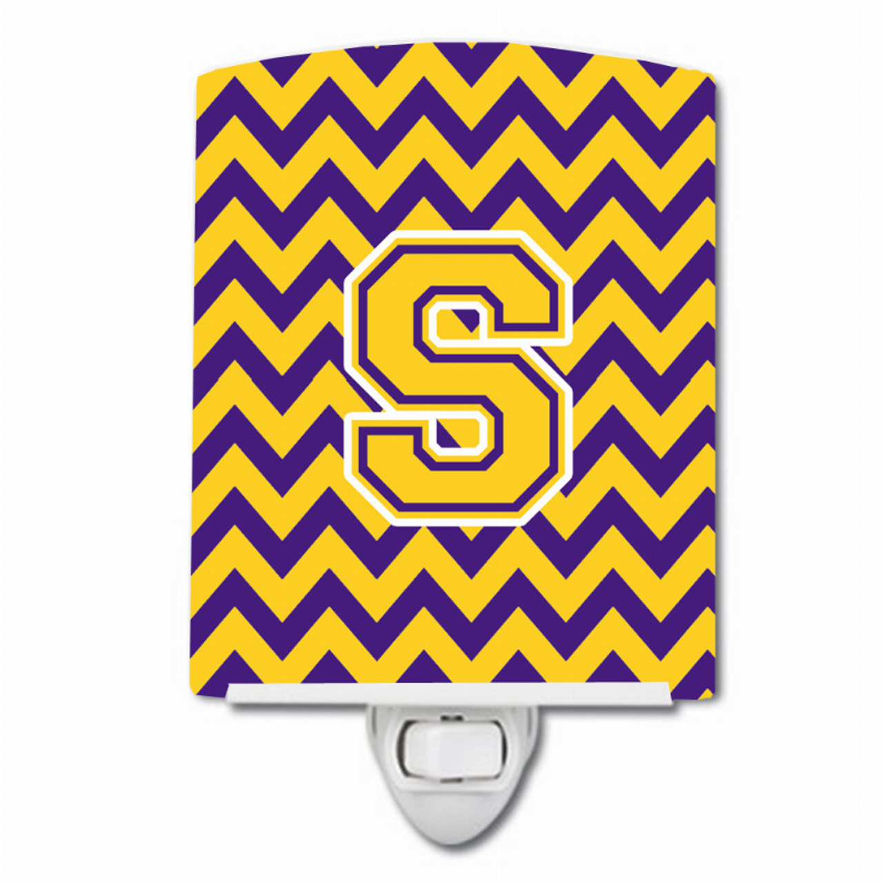 Letter Chevron Ceramic Night Light - CJ1041-SCNL