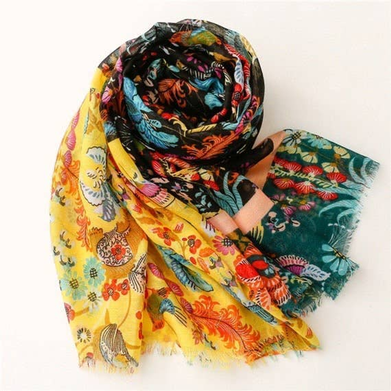 Handmade Two Tone Voile Scarves