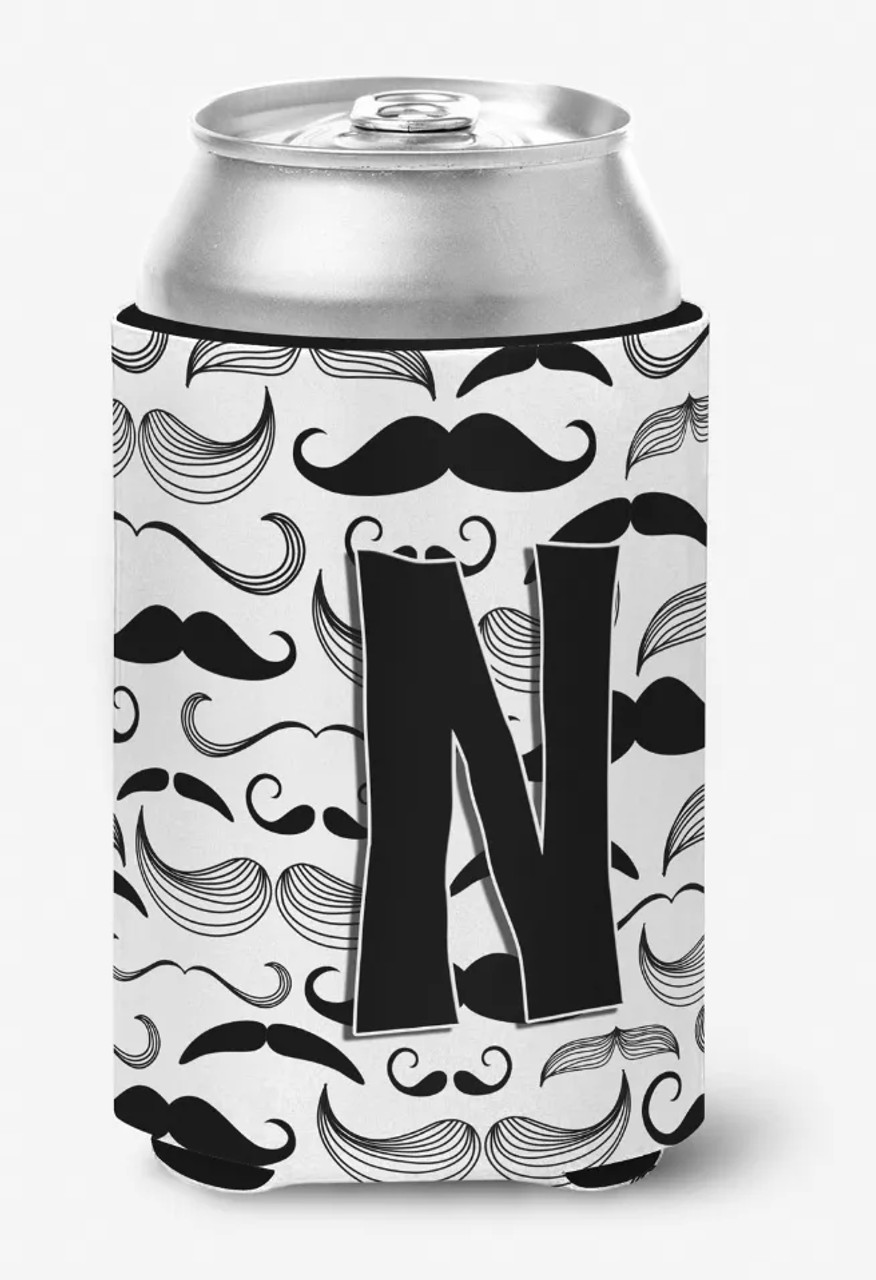 Monogram Letter Moustache Can or Bottle Hugger - CJ2009-NCC