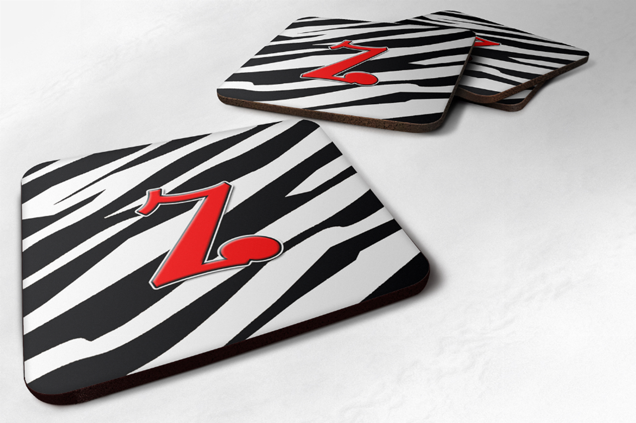 Letter Monogram - Foam Coaster Set of 4 - CJ1024-ZFC