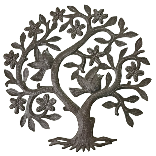 Blooming Tree with Birds