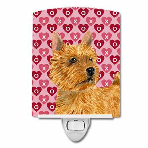 Hearts Love and Valentine's Day Dog Art Ceramic Night Light - SS4499CNL