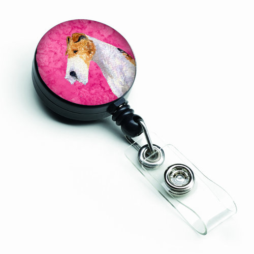 Dog Retractable Badge Reel - SS4754-PK-BR