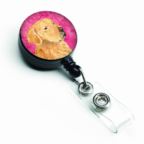 Dog Retractable Badge Reel - SS4752-PK-BR