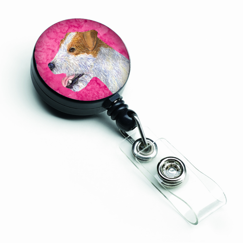 Dog Retractable Badge Reel - SS4780-PK-BR