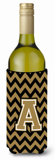 Monogram Letter Chevron Wine Bottle Hugger - CJ1050-ALITERK