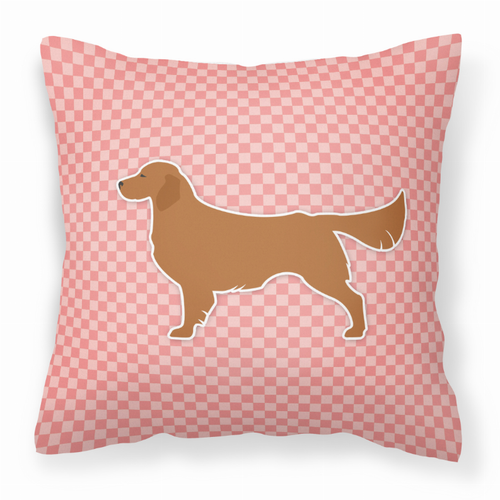 Checkerboard Print With Dog Fabric Decorative Pillow - BB3604PW1818