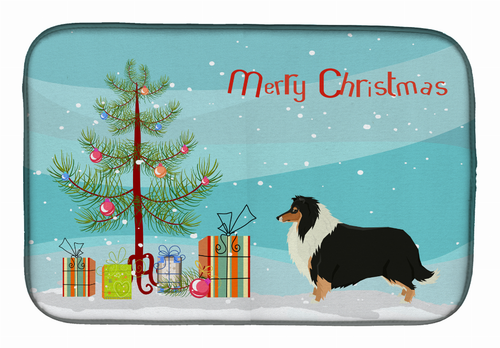 Dog Breed/Merry Christmas art Dish Drying Mat - CK3532DDM