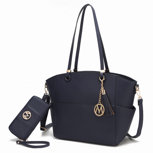 Prisha Vegan Leather Women's Tote Bag with Wallet  -2 pieces - S001652B002246P000358V005