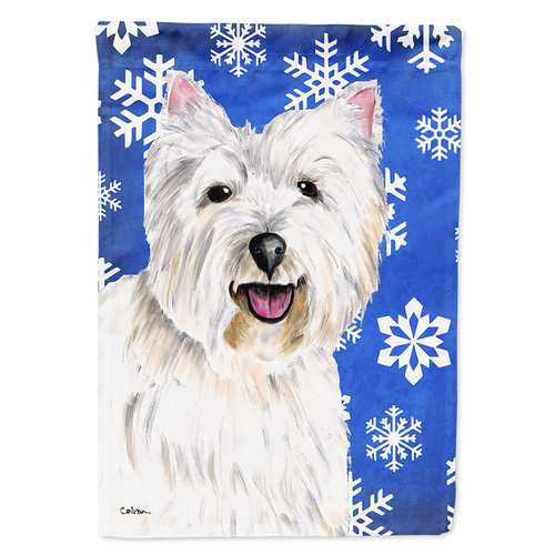Winter Snowflakes Holiday Dog Flag Garden Size - S000213B001695P120637V000