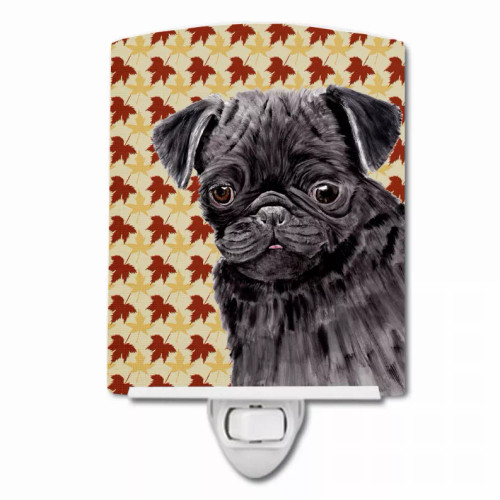 Fall Leaves Dog Art Portrait Ceramic Night Light - S000213B001695P103284V000