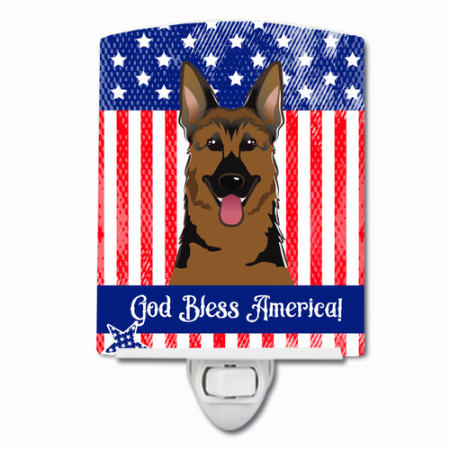 American Flag Design with Dog Ceramic Night Light - S000213B001695P099472V000