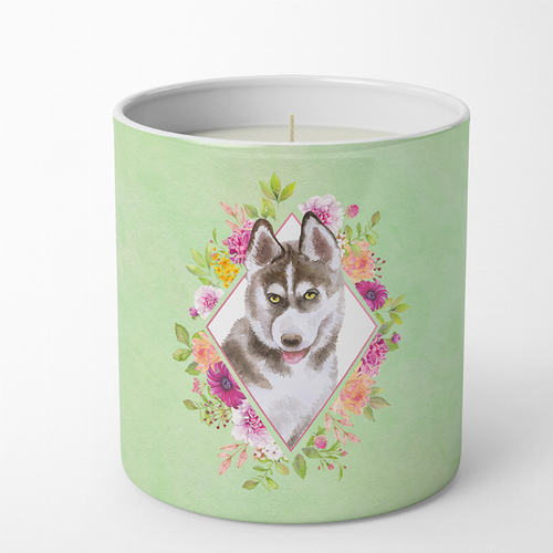 Dog 10 oz Flowers Decorative Soy Candle - CK4312CDL
