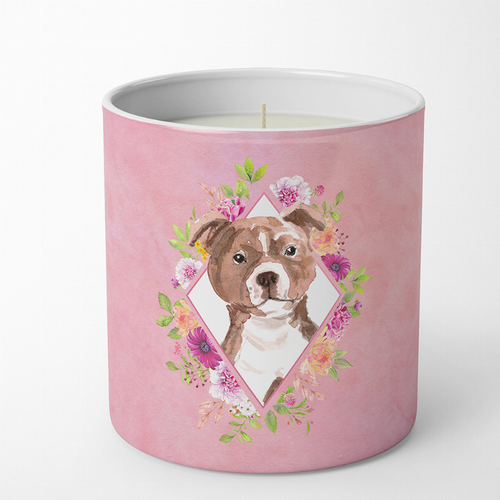 Dog 10 oz Flowers Decorative Soy Candle - S000213B001695P020161V029