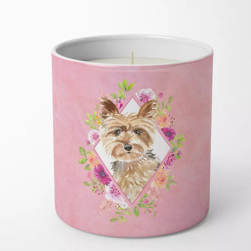 Dog 10 oz Flowers Decorative Soy Candle - S000213B001695P020161V024