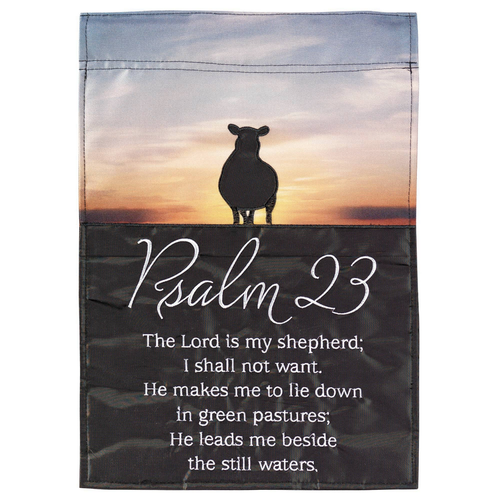 Flag Print Psalm 23 Garden Size