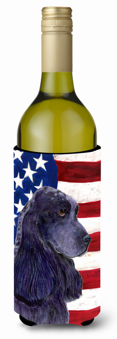 USA American Flag with Dog Wine Bottle Hugger - SS4227LITERK