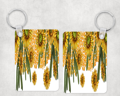 Sunflower Cactus Keychain