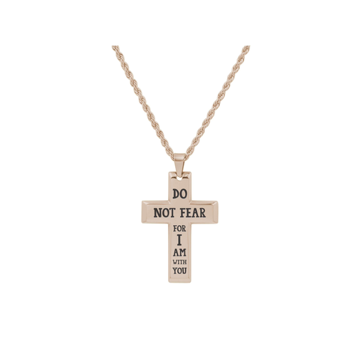 Men's Solid Stainless Steel Cross Necklace By Pink Box - PinkBox-25-5833