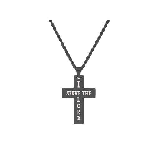 Men's Solid Stainless Steel Cross Necklace By Pink Box - PinkBox-25-5835