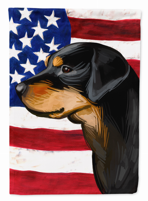 American Flag with Dog Artwork Flag Garden Size - CK6714GF
