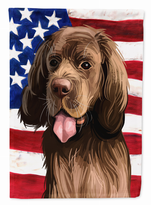 American Flag with Dog Artwork Flag Garden Size - CK6729GF