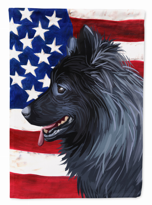 American Flag with Dog Artwork Flag Garden Size - CK6730GF