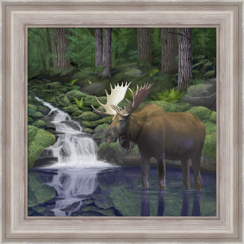 Woodland Moose by Chris Dobrowolski, Framed Wall Art