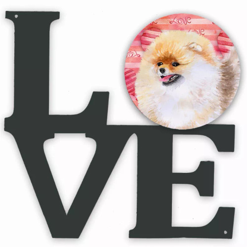 Dog Love & Hearts Metal Wall Artwork - S000213B001695P012506V000