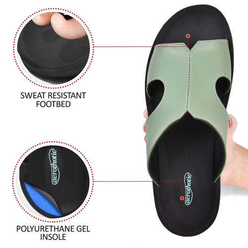 Aerothotic - Wenzel Comfortable Slides for Women - L1409Green11