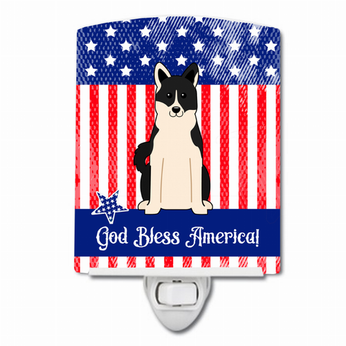 American Flag Design with Dog Ceramic Night Light - S000213B001695P099550V000