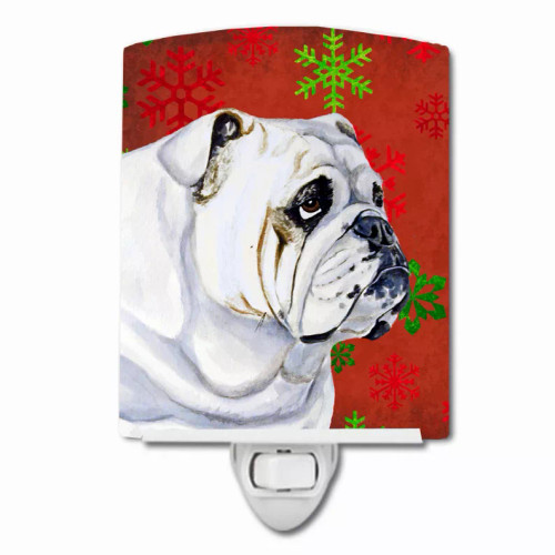 Snowflakes Holiday Dog Art Ceramic Night Light - S000213B001695P102873V000