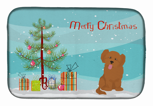 Dog Breed/Merry Christmas art Dish Drying Mat - S000213B001695P000586V000