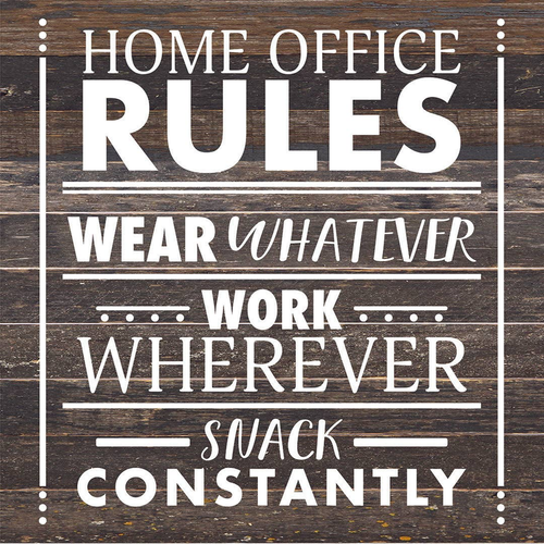 Home Office Rules... Wood Sign - 14HOMERULE-ES-1