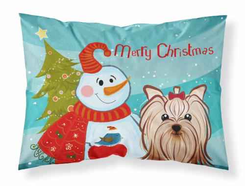 Snowman with Dog Fabric Standard Pillowcase - BB1824PILLOWCASE