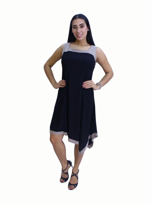 Women Asymmetrical Neck Long Sleeveless Dress - S001372B002006P000069V018