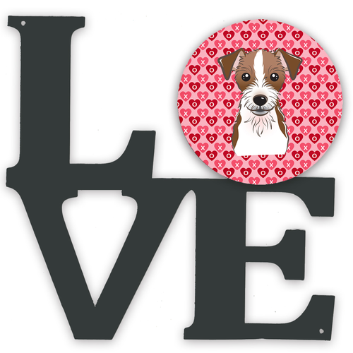 Dog Face xoxo Hearts Metal Wall Artwork LOVE - BB5272WALV