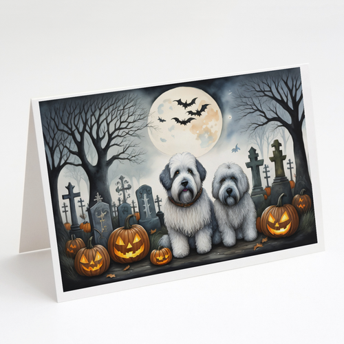 Old English Sheepdog Spooky Halloween Greeting Cards Pack of 8