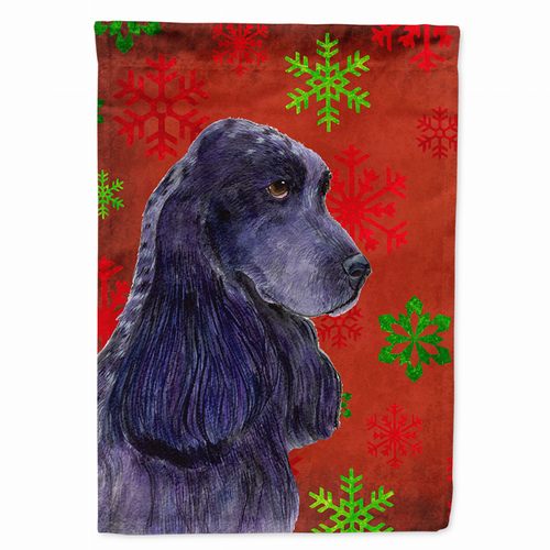 Red and Green Snowflakes Holiday Christmas Dog Flag Garden Size - SS4678GF