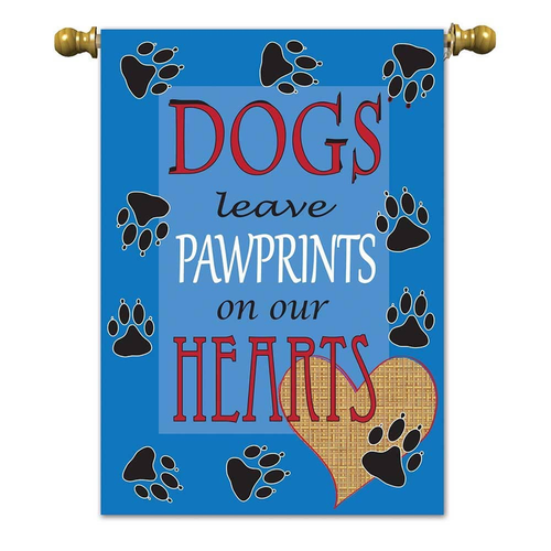 Dogs Leave Pawprints Garden Flag Dogs Leave Pawprints Garden Flag