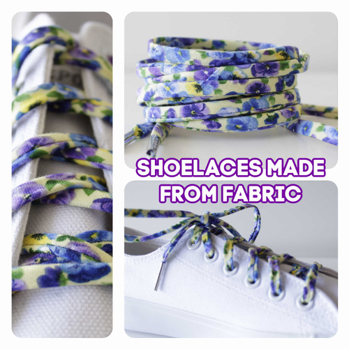 Perfect Floral Gift with Pansies Shoelaces