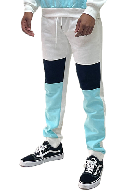 Mono Sweat Pants - WP121-S-WHITEAQUA
