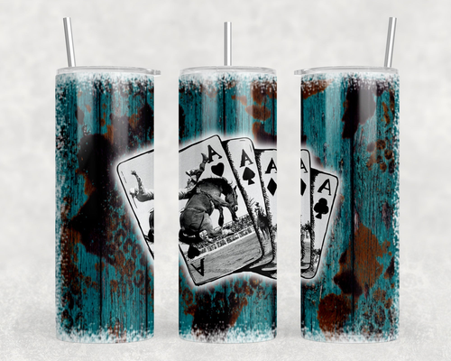 Aces Wild|Skinny Tumbler|Optional Bluetooth Speaker| Speaker Color Varies